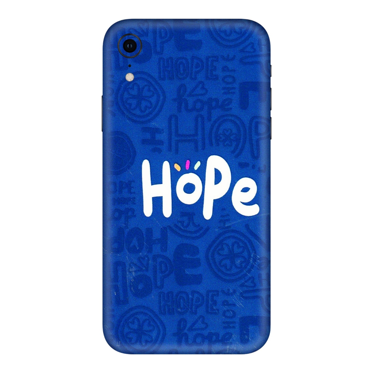 Apple iPhone Skins (All Models) - Hope Doodles Blue - 3D Embossed Finish (L-43) iPhone XR