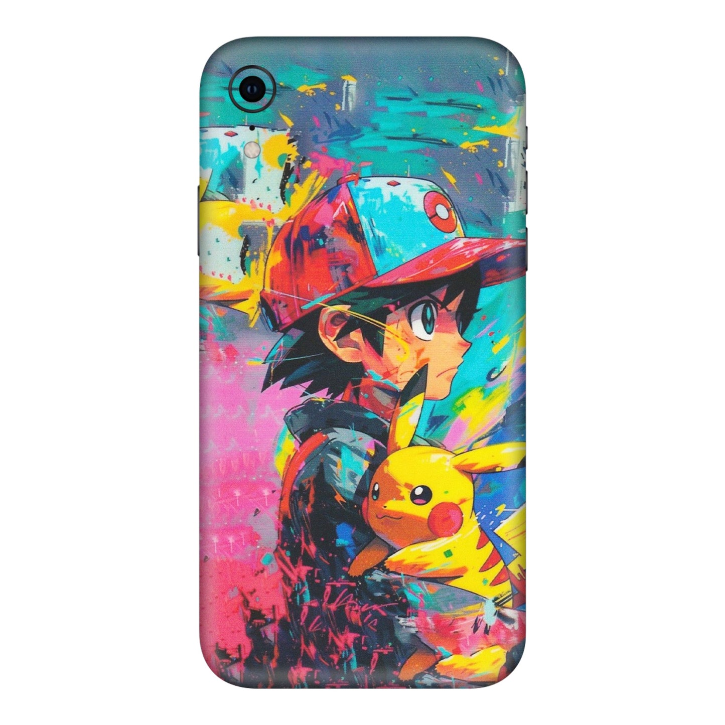 Apple iPhone Skins (All Models) - Ash & Pikachu - Matte Finish (M-26) iPhone XR