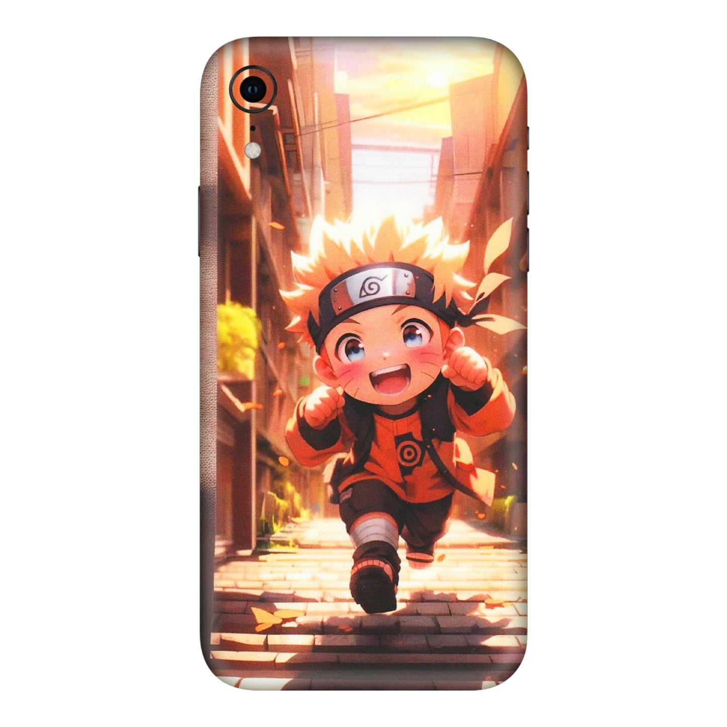 Apple iPhone Skins (All Models) - Naruto Cute Toon Running - Matte Finish (M-04) iPhone XR