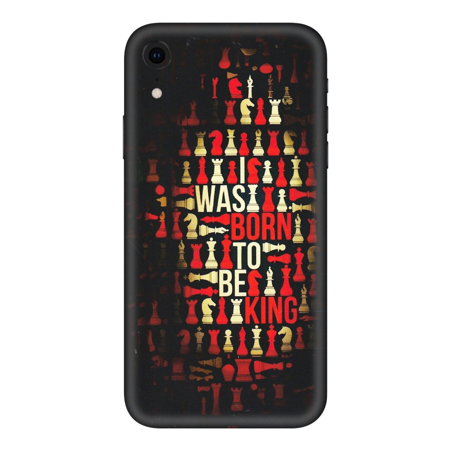 Apple iPhone Skins (All Models) - Born To Be King - Matte Finish (M-73) iPhone XR