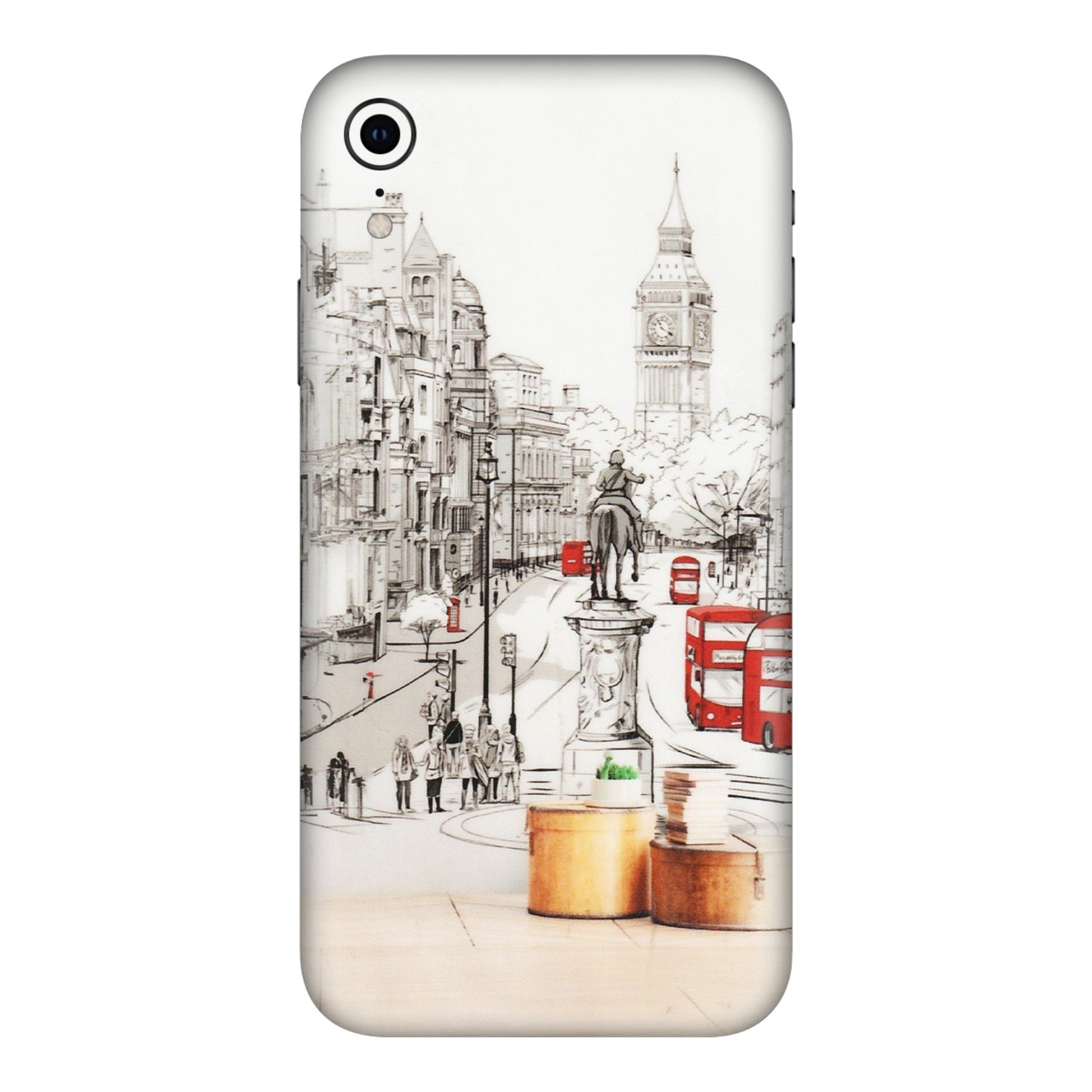 Apple iPhone Skins (All Models) - London Street - Transparent Finish (T-02) iPhone XR