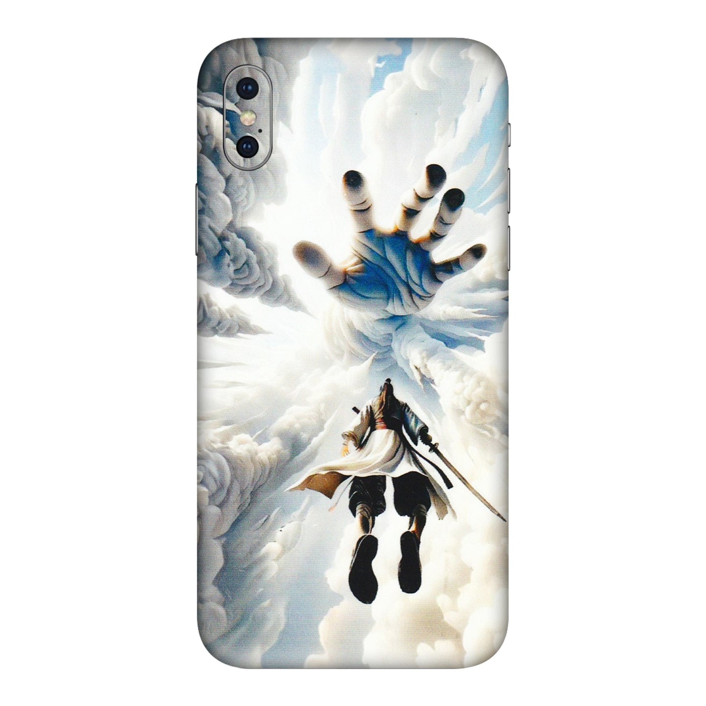 Apple iPhone Skins (All Models) - Big Hand With Monkey King - 3D Embossed Finish (L-323) iPhone XS