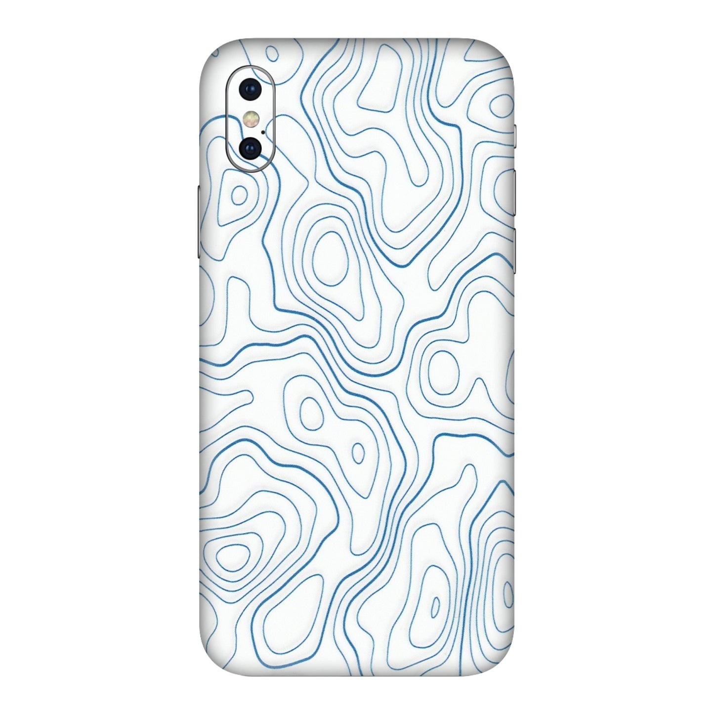 Apple iPhone Skins (All Models) - Blue And White Swirls - Matte Finish (M-139) iPhone XS