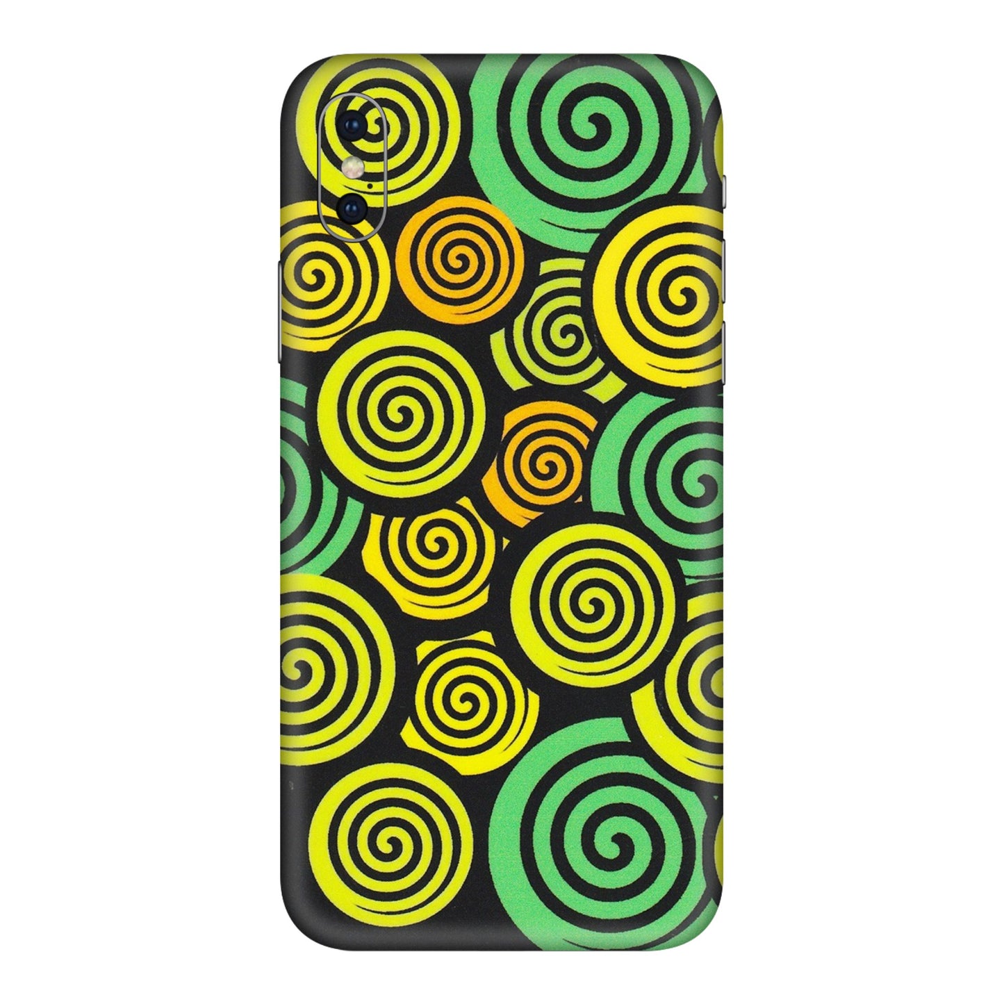 Apple iPhone Skins (All Models) - Crazy Spiral - Matte Finish (M-91) iPhone XS