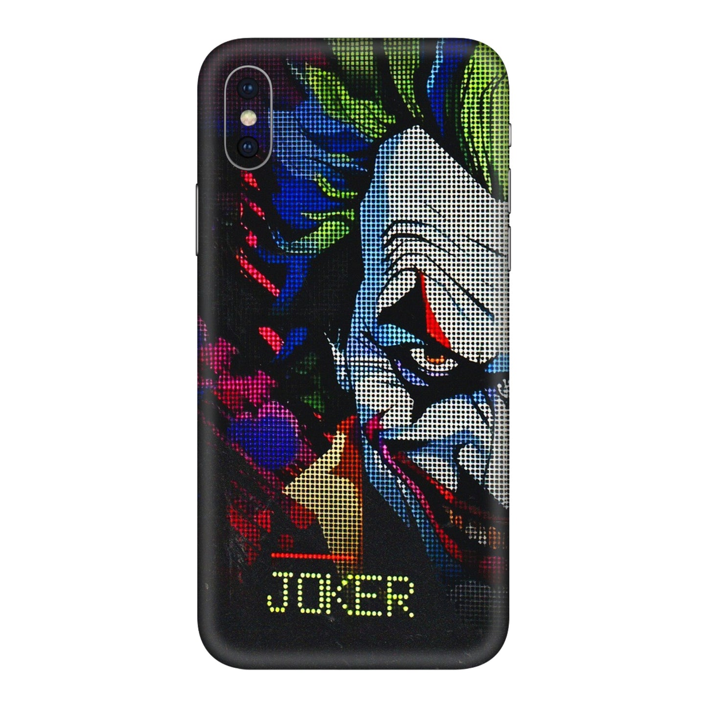 Apple iPhone Skins (All Models) - Joker Dot Matrix - 3D Embossed Finish (L-08) iPhone XS Max