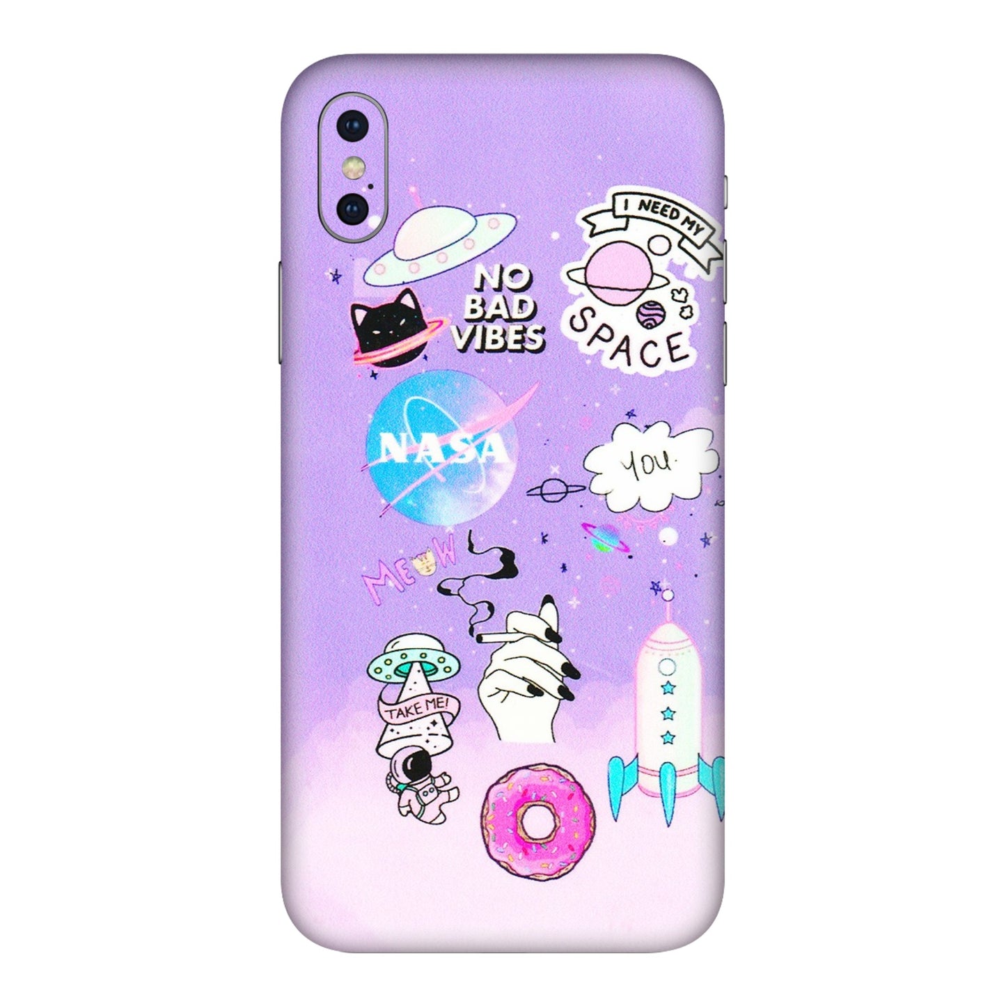 Apple iPhone Skins (All Models) - I Need My Nasa Skin - 3D Embossed Finish (L-149) iPhone XS Max