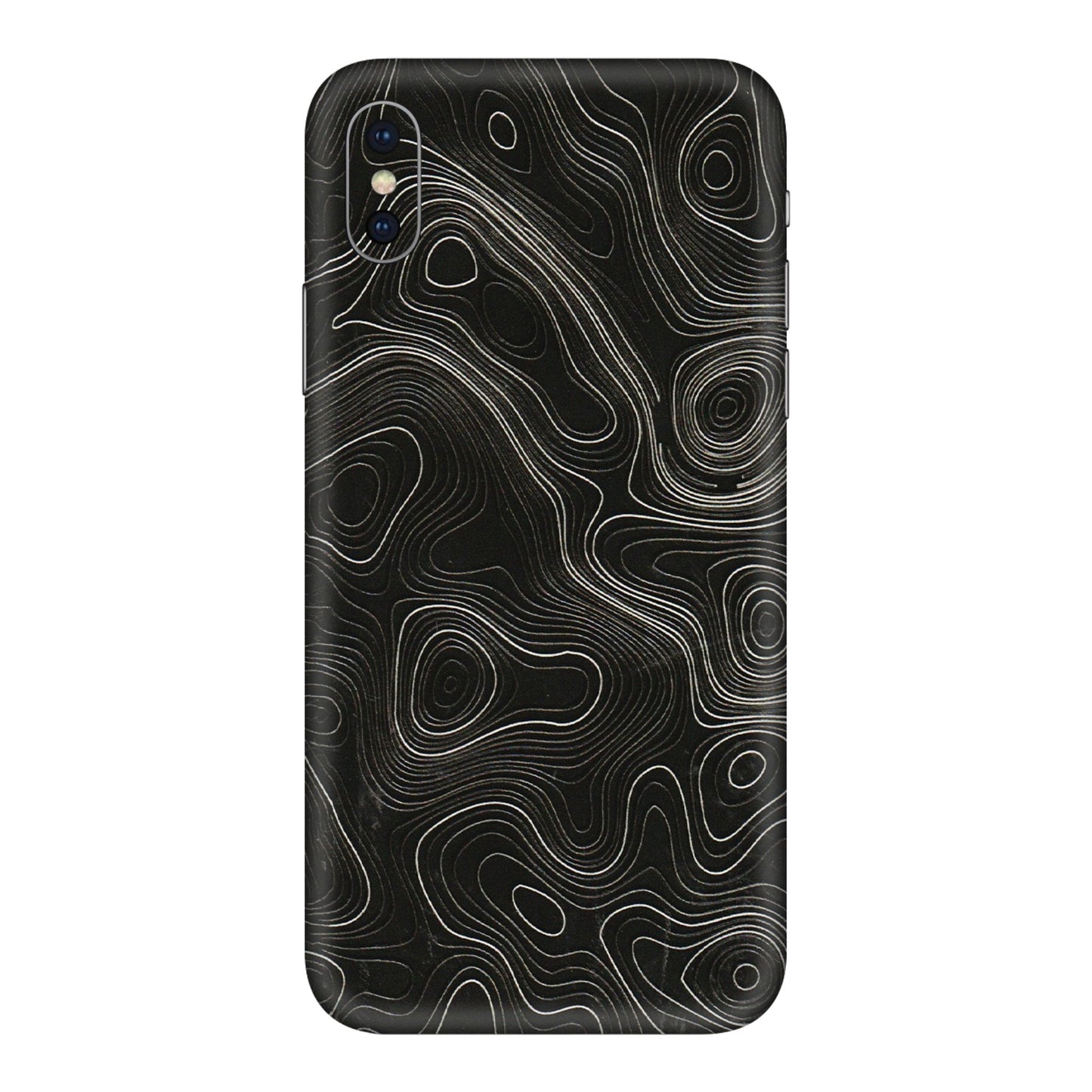 Apple iPhone Skins (All Models) - Black Swirl - 3D Embossed Finish (L-196) iPhone XS Max