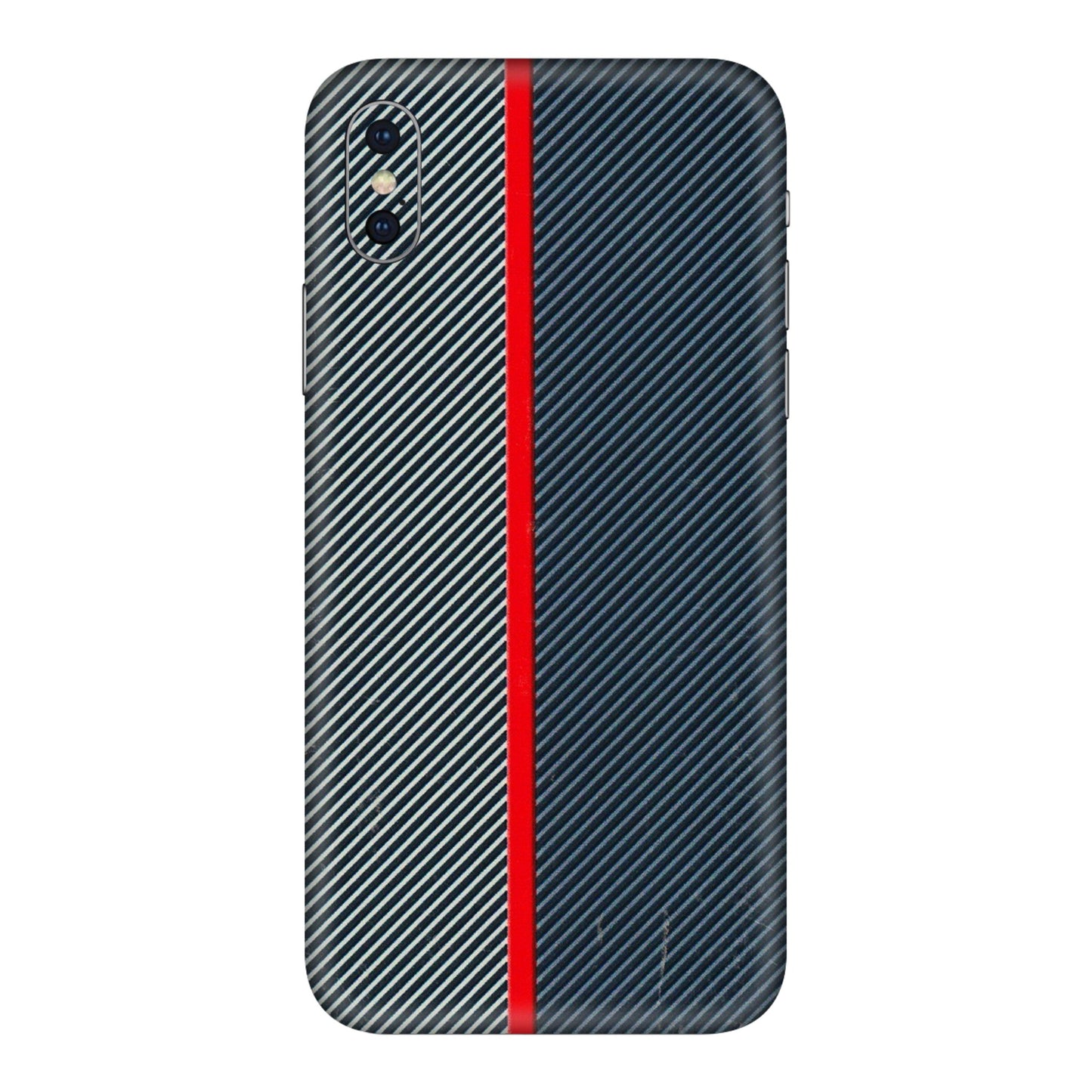 Apple iPhone Skins (All Models) - Blue Sober Lines - 3D Embossed Finish (L-305) iPhone XS Max