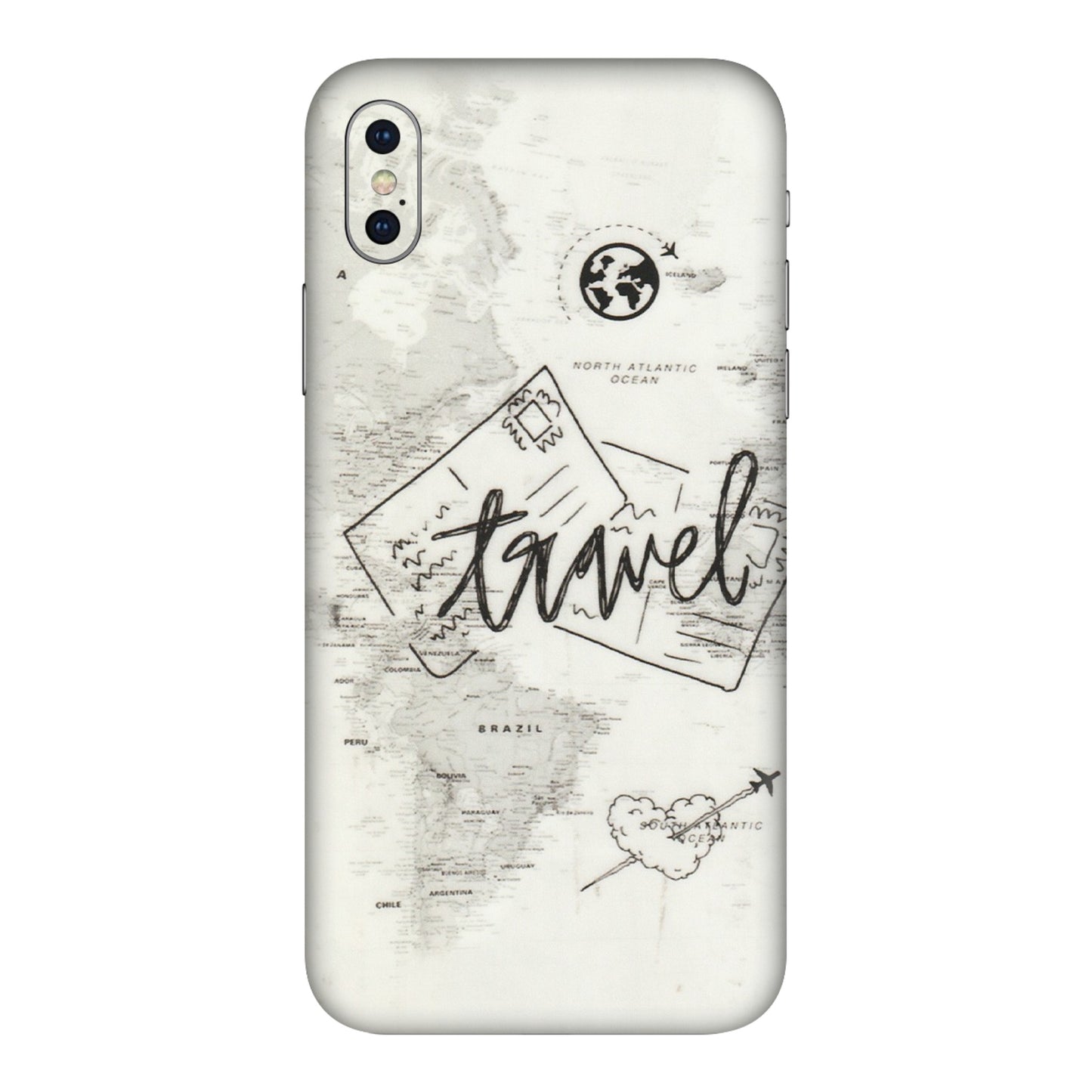 Apple iPhone Skins (All Models) - Travel Ticket - Transparent Finish (T-06) iPhone XS Max