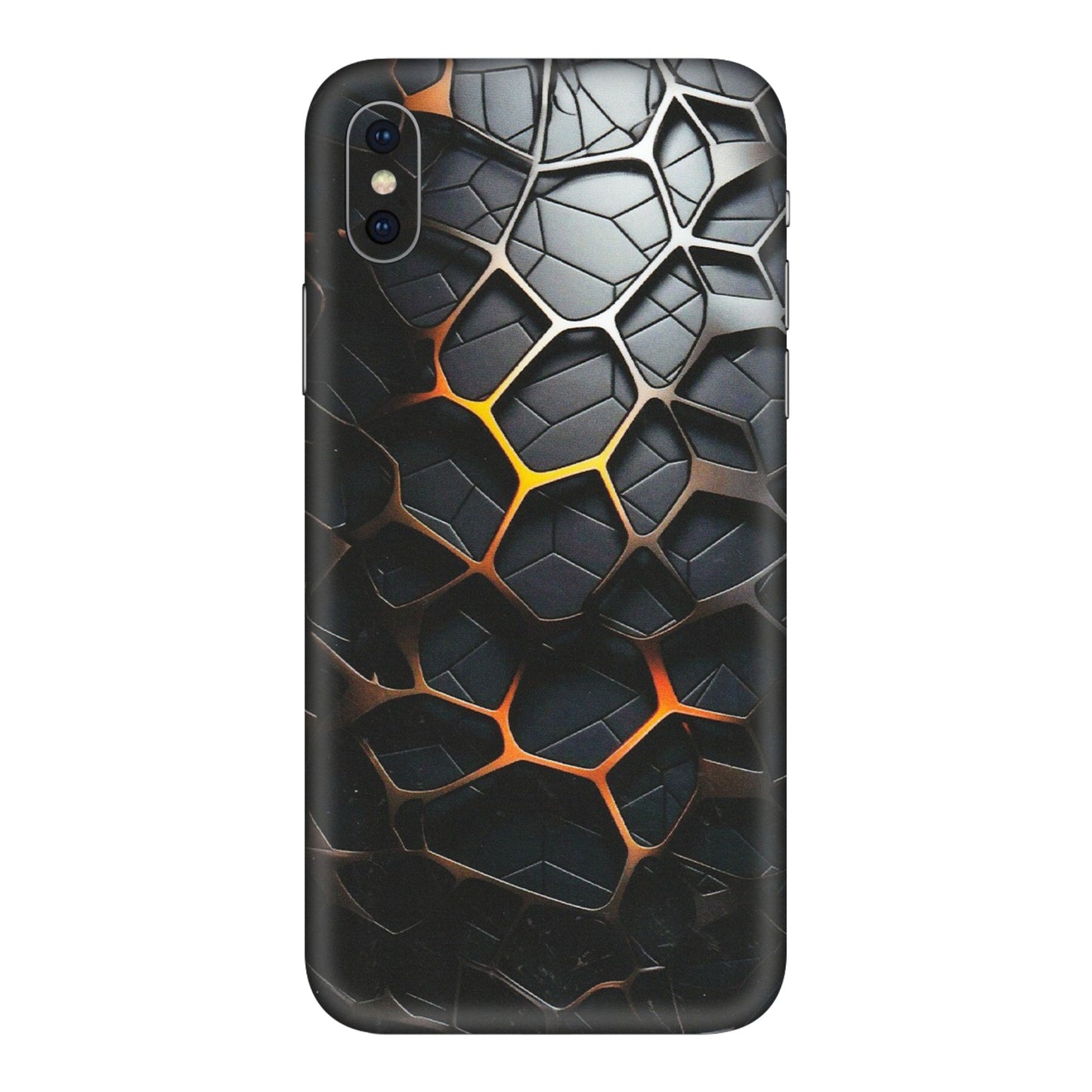 Apple iPhone Skins (All Models) - New Abstract Graphite Tiles - Matte Finish (M-130) iPhone X
