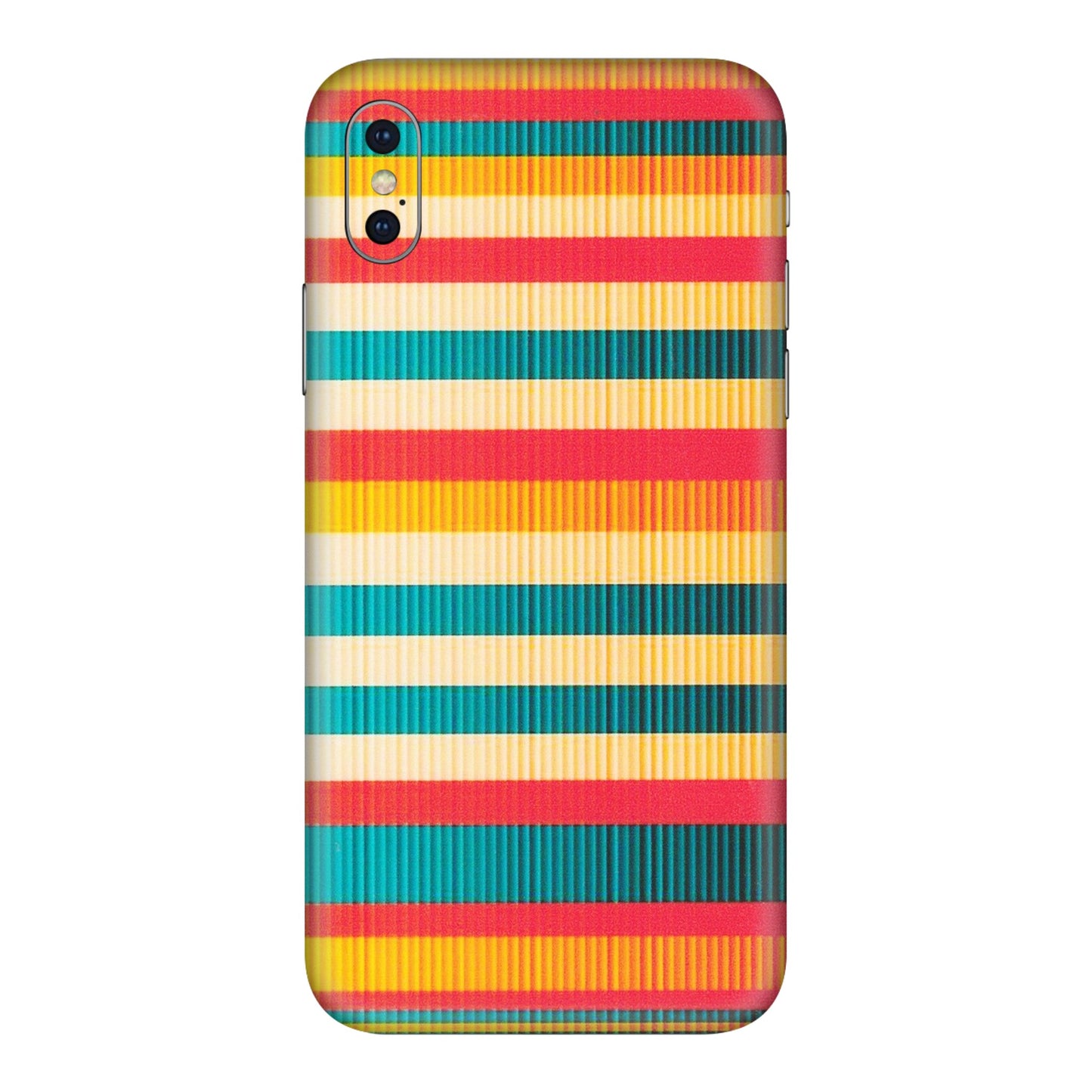 Apple iPhone Skins (All Models) - Colourful Stripes Soothing Effect - Matte Finish (M-86) iPhone X
