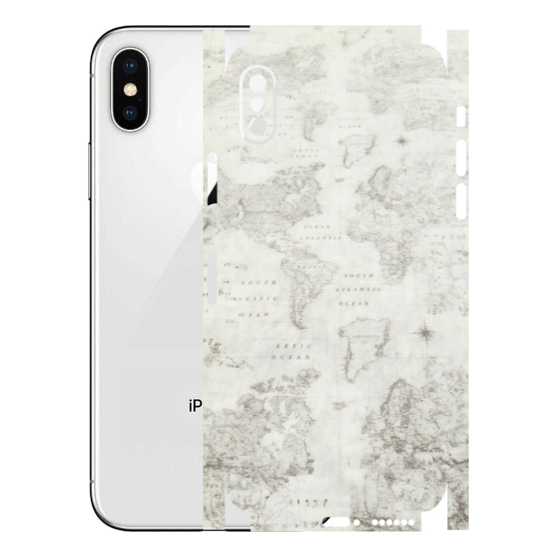 Apple iPhone Skins (All Models) - World Travel Map - Transparent Finish (T-04) iPhone X