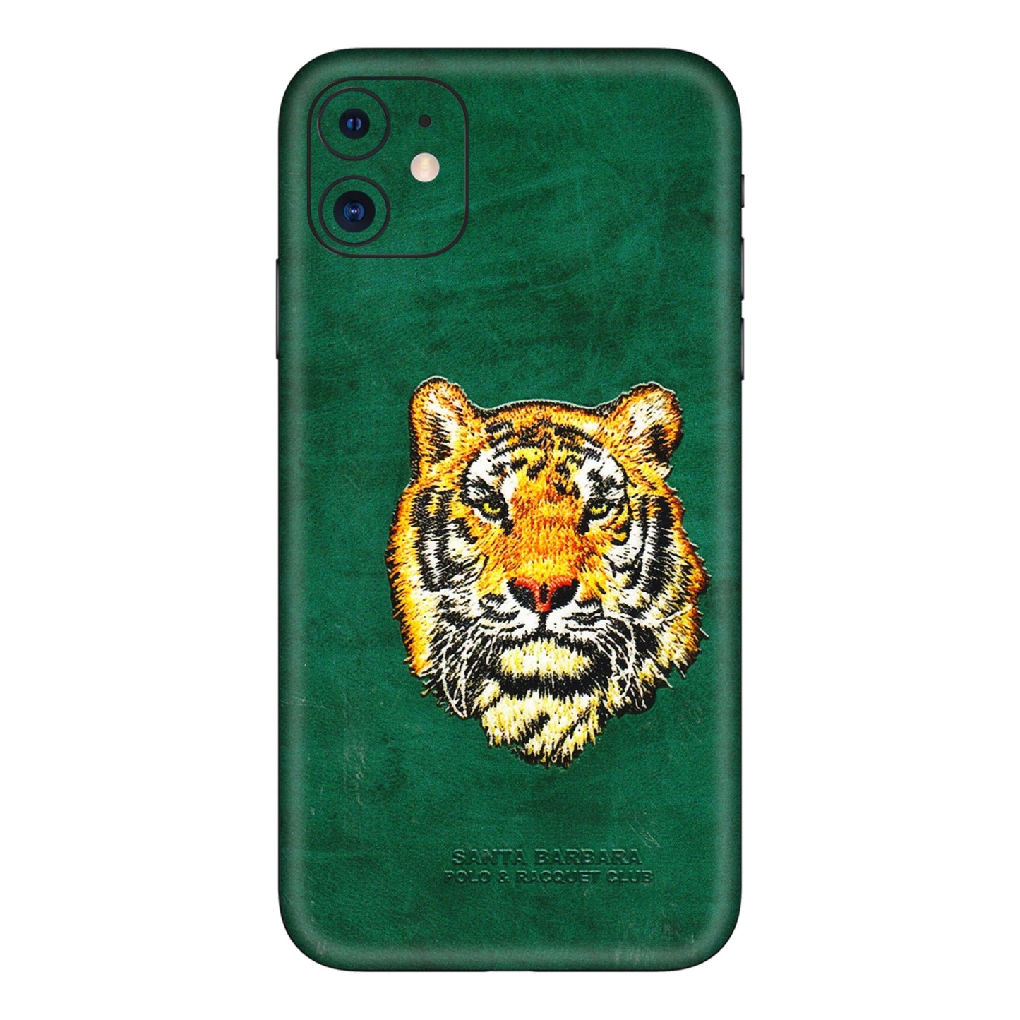 Apple iPhone Skins (All Models) - Leather Feel Tiger - 3D Embossed Finish (L-111) iPhone 11