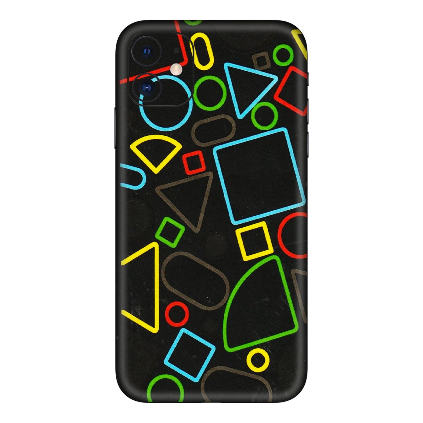 Apple iPhone Skins (All Models) - Black Shapes - 3D Embossed Finish (L-131) iPhone 11