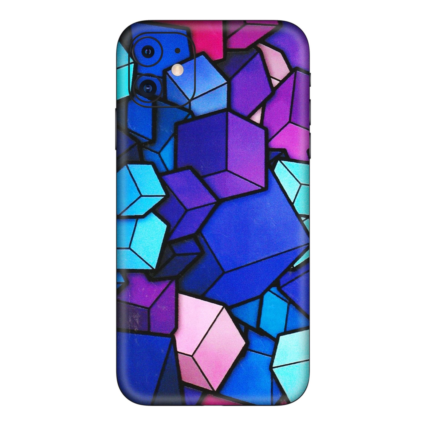 Apple iPhone Skins (All Models) - Cube Doodle - 3D Embossed Finish (L-141) iPhone 11
