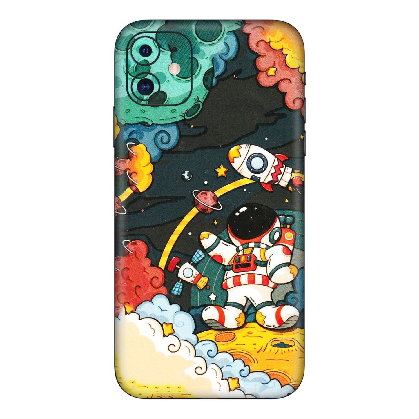 Apple iPhone Skins (All Models) - Astronauts & Spaceship - 3D Embossed Finish (L-145) iPhone 11