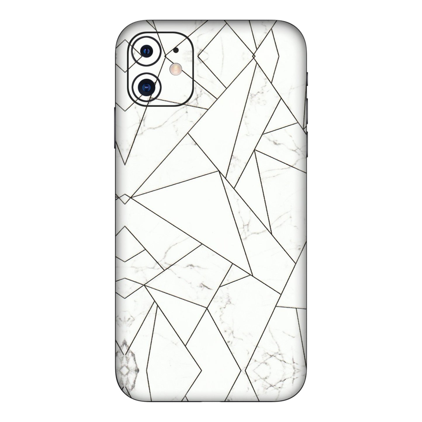 Apple iPhone Skins (All Models) - Luxury White Marble Effect - 3D Embossed Finish (L-168) iPhone 11