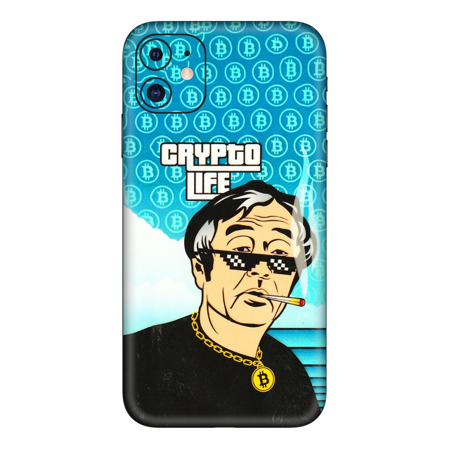 Apple iPhone Skins (All Models) - Crypto Thug Life - 3D Embossed Finish (L-179) iPhone 11