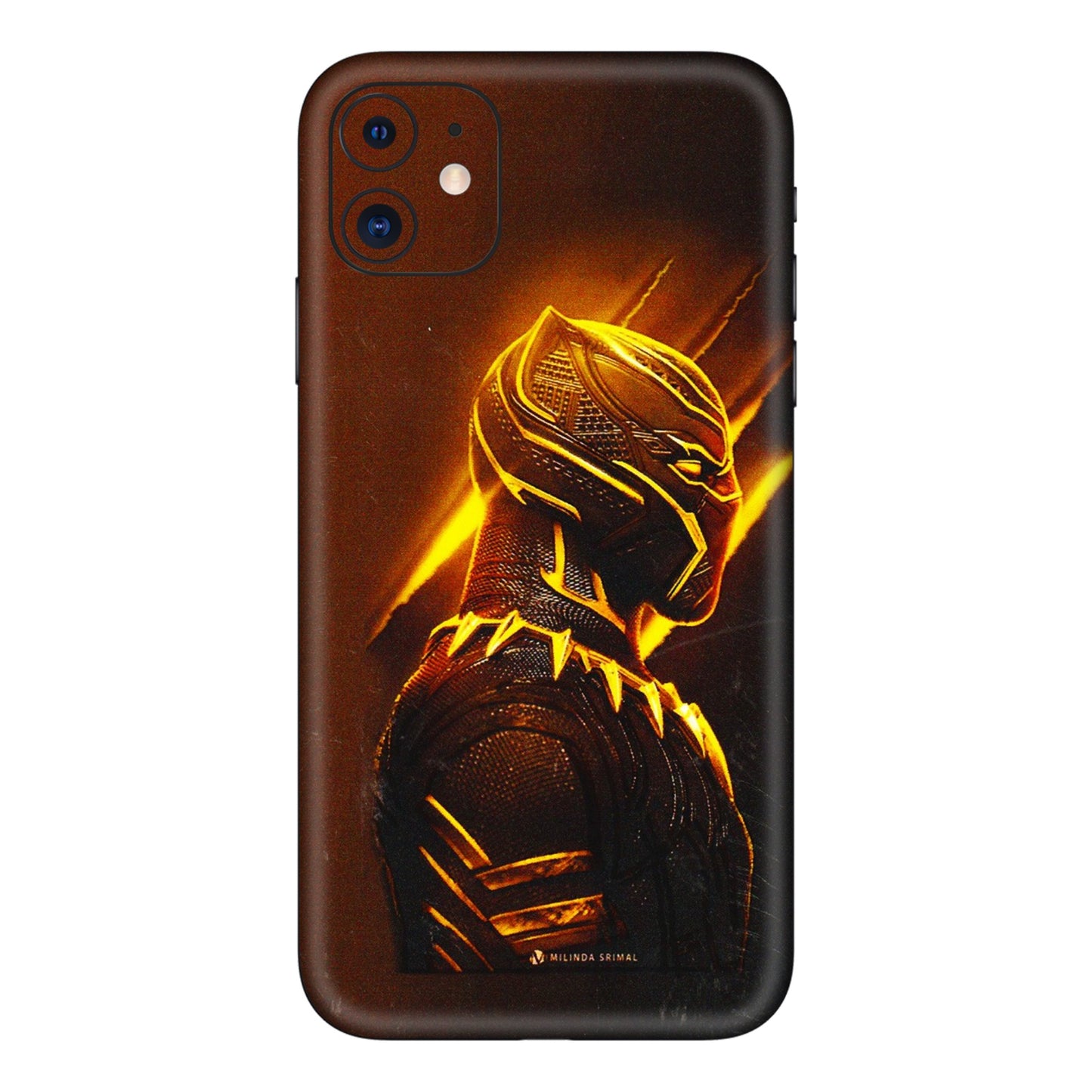 Apple iPhone Skins (All Models) - Gold Black Panther - 3D Embossed Finish (L-181) iPhone 11