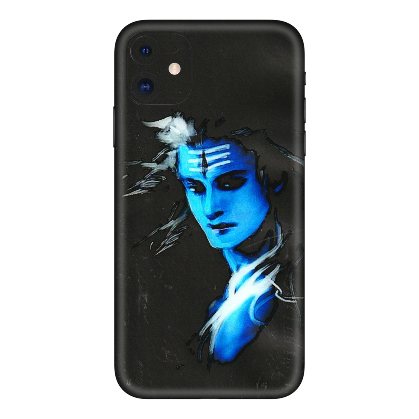Apple iPhone Skins (All Models) - Har Har Mahadev Blue/Black - 3D Embossed Finish (L-185) iPhone 11