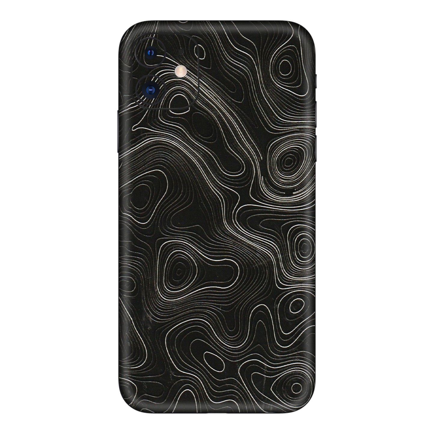 Apple iPhone Skins (All Models) - Black Swirl - 3D Embossed Finish (L-196) iPhone 11