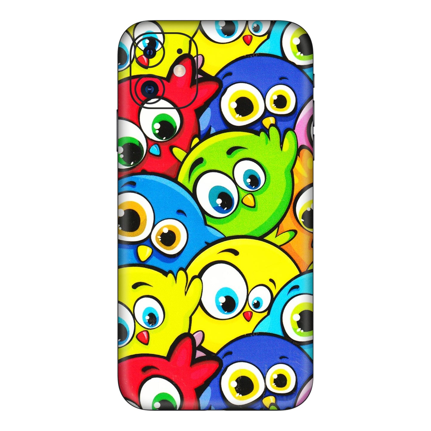 Apple iPhone Skins (All Models) - Cute Fluffy Birds - 3D Embossed Finish (L-213) iPhone 11