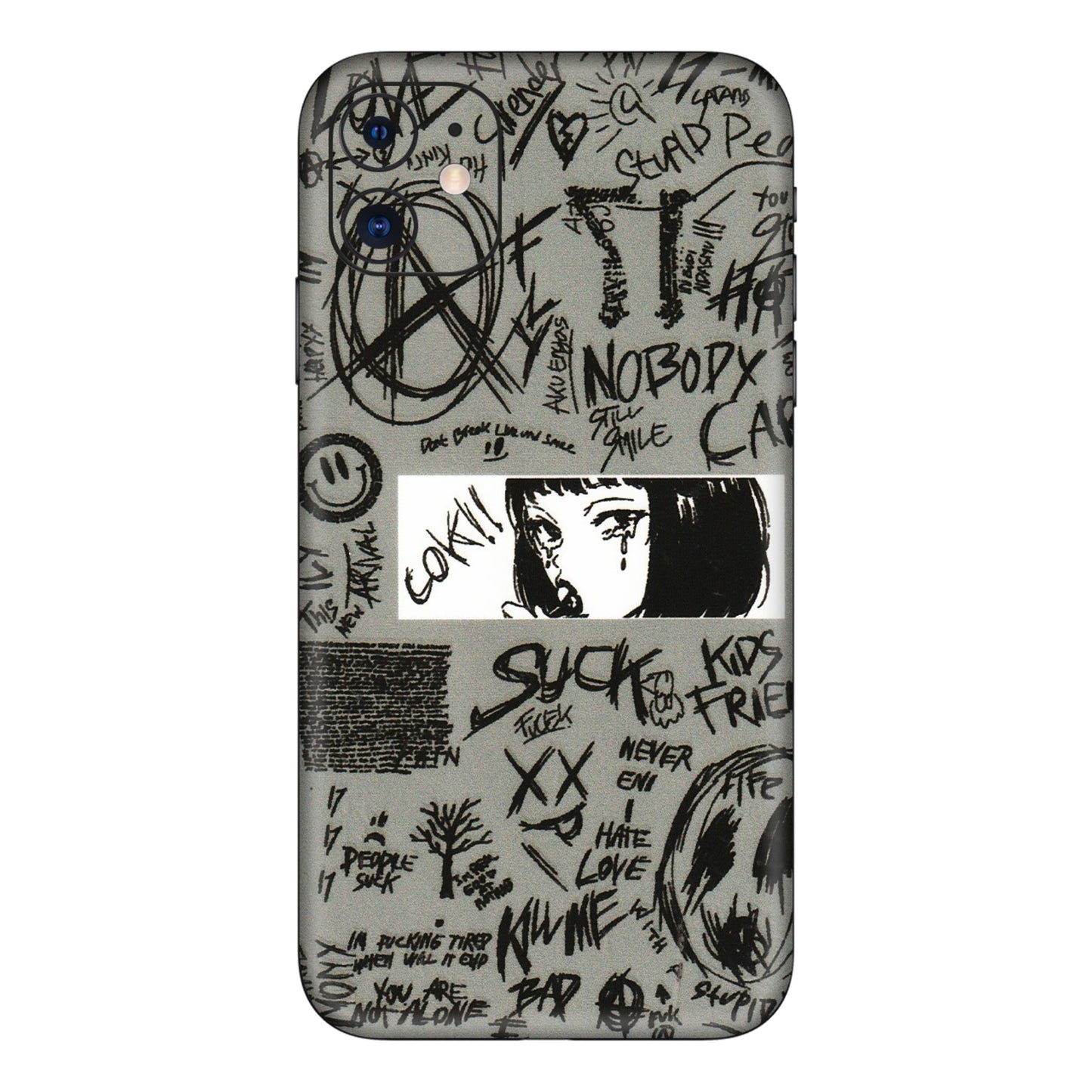 Apple iPhone Skins (All Models) - Never Have Love Anime - 3D Embossed Finish (L-260) iPhone 11