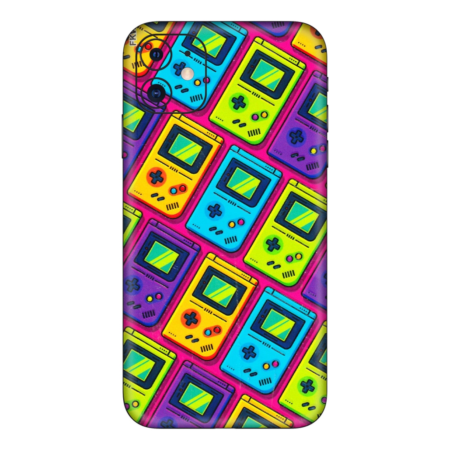 Apple iPhone Skins (All Models) - Gameboy Colourful - 3D Embossed Finish (L-266) iPhone 11