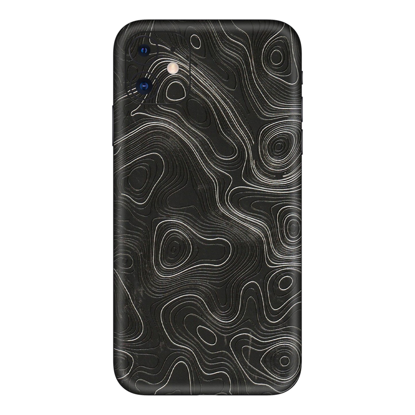Apple iPhone Skins (All Models) - Abstract White Line Map - 3D Embossed Finish (L-269) iPhone 11
