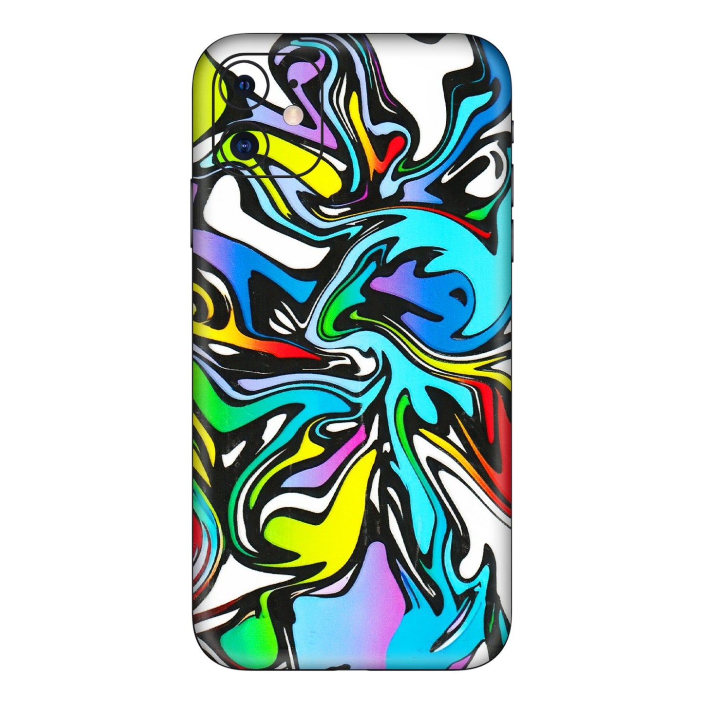 Apple iPhone Skins (All Models) - Abstract Colour Paints - 3D Embossed Finish (L-271) iPhone 11