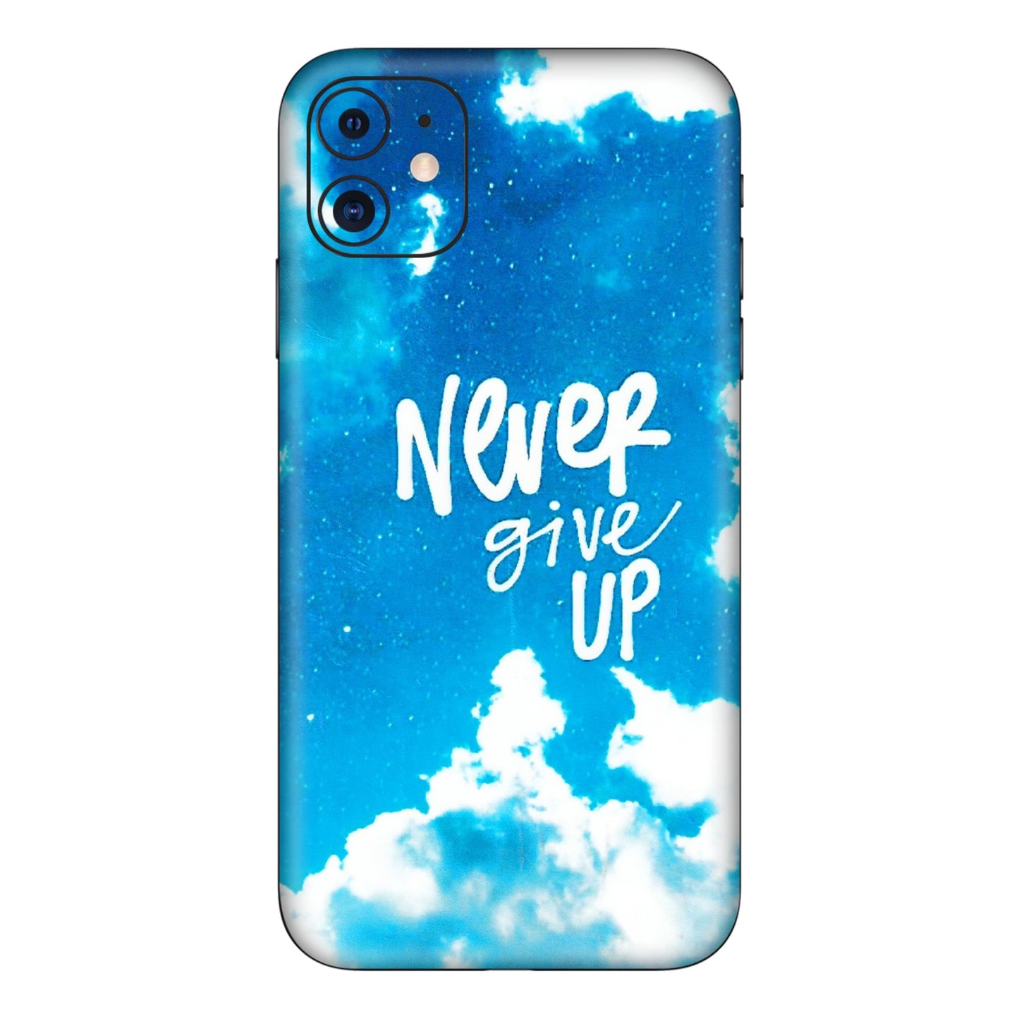 Apple iPhone Skins (All Models) - Never Give Up - 3D Embossed Finish (L-279) iPhone 11