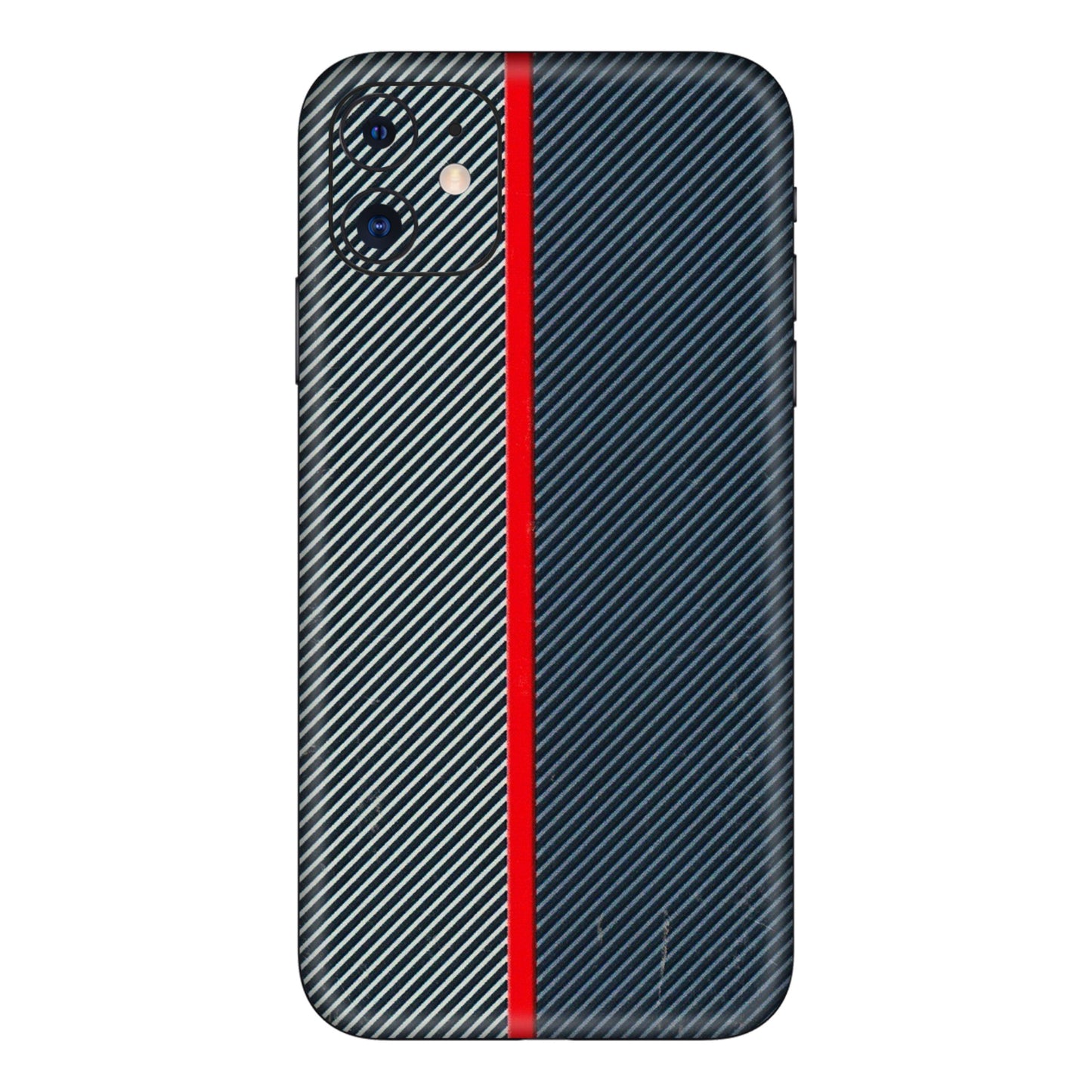 Apple iPhone Skins (All Models) - Blue Sober Lines - 3D Embossed Finish (L-305) iPhone 11