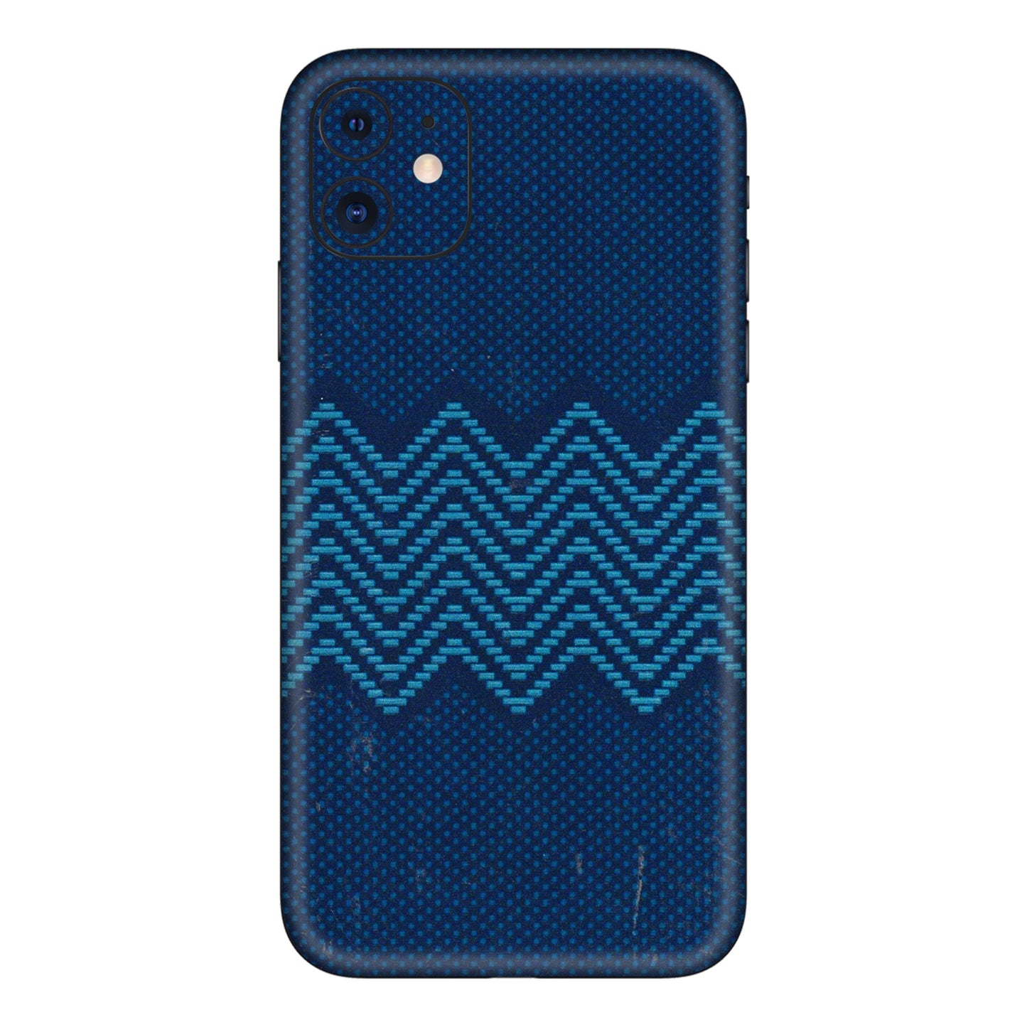 Apple iPhone Skins (All Models) - Blue Sober Waves - 3D Embossed Finish (L-306) iPhone 11