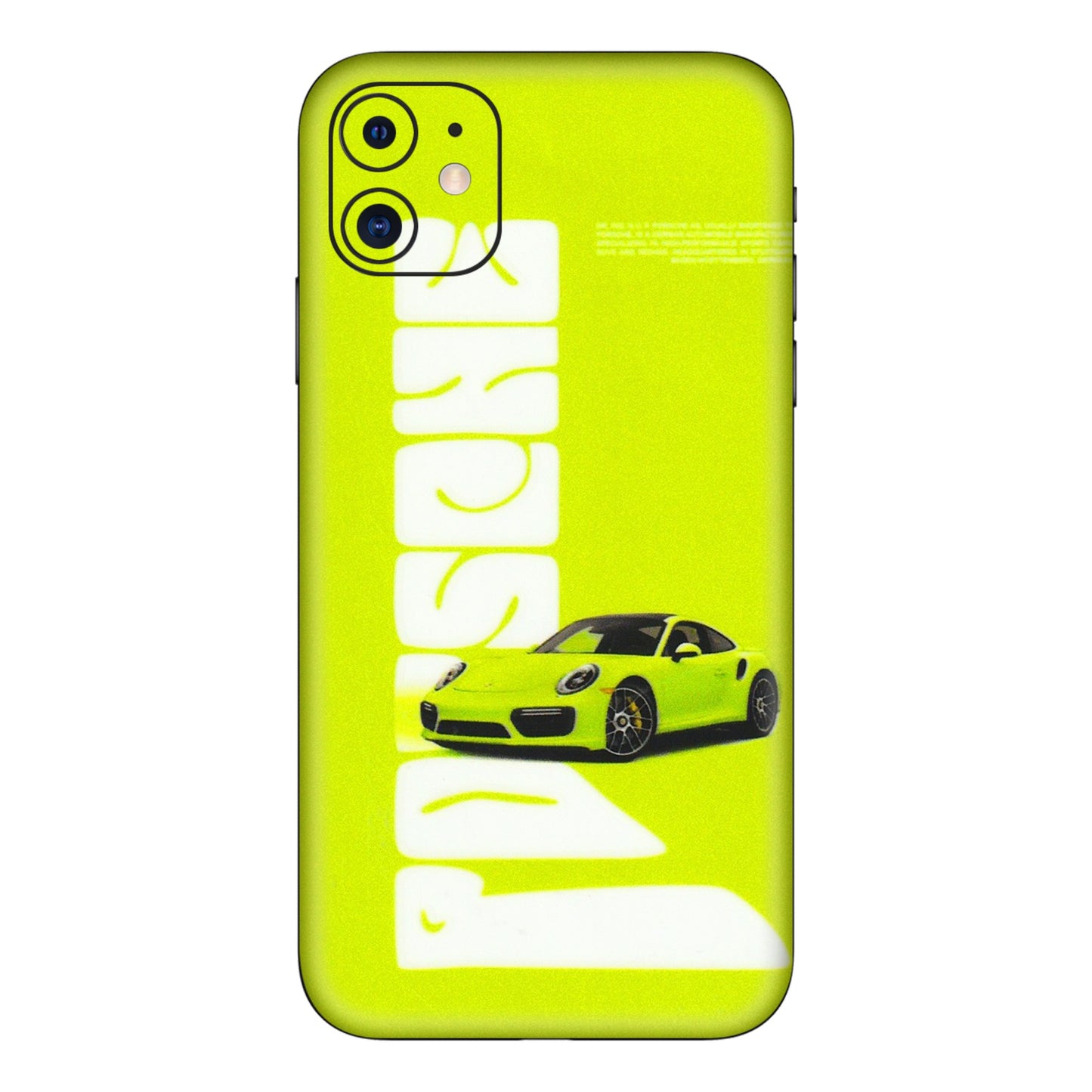 Apple iPhone Skins (All Models) - Lime Green Porche - 3D Embossed Finish (L-30) iPhone 11