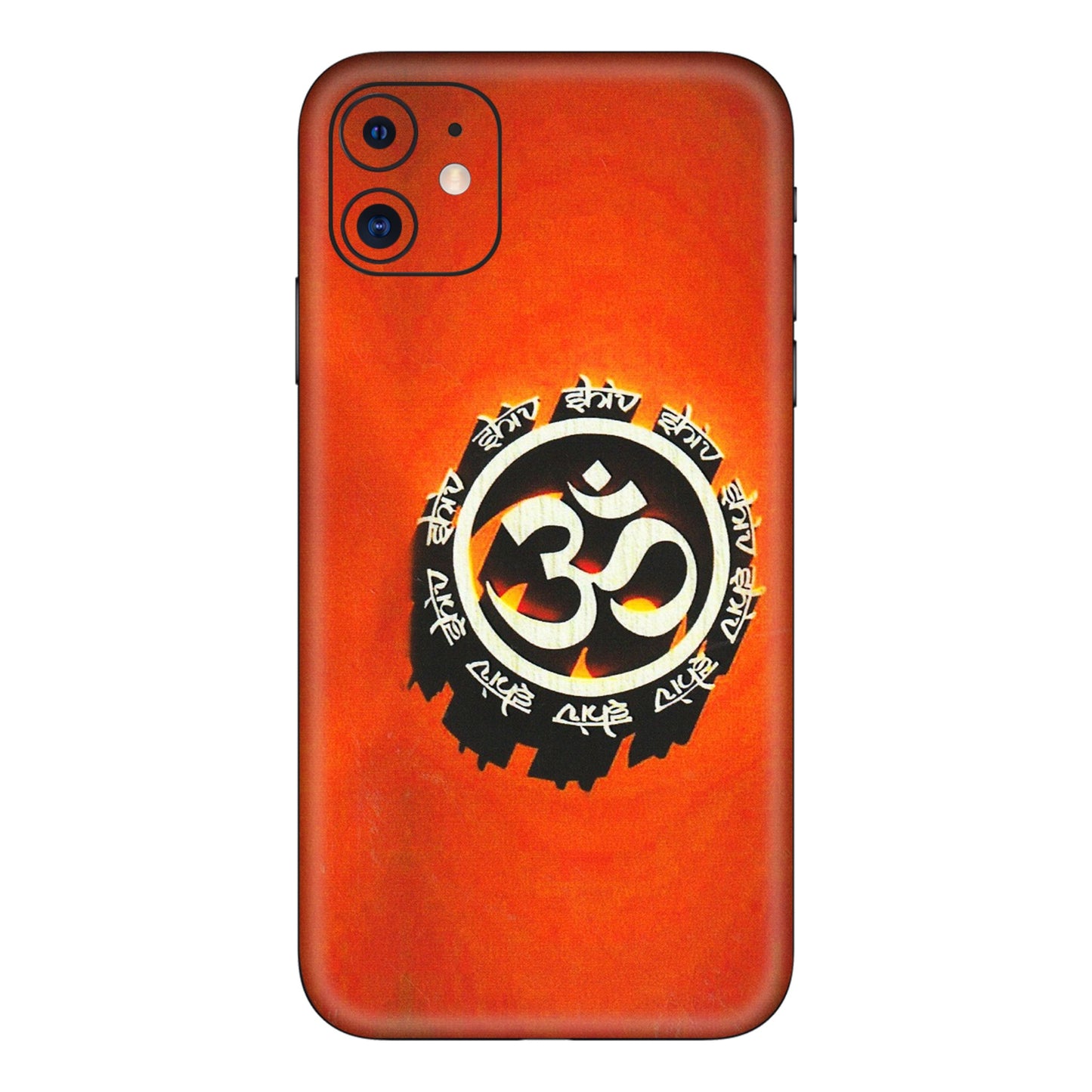 Apple iPhone Skins (All Models) - Aum Shiv Orange - 3D Embossed Finish (L-32) iPhone 11