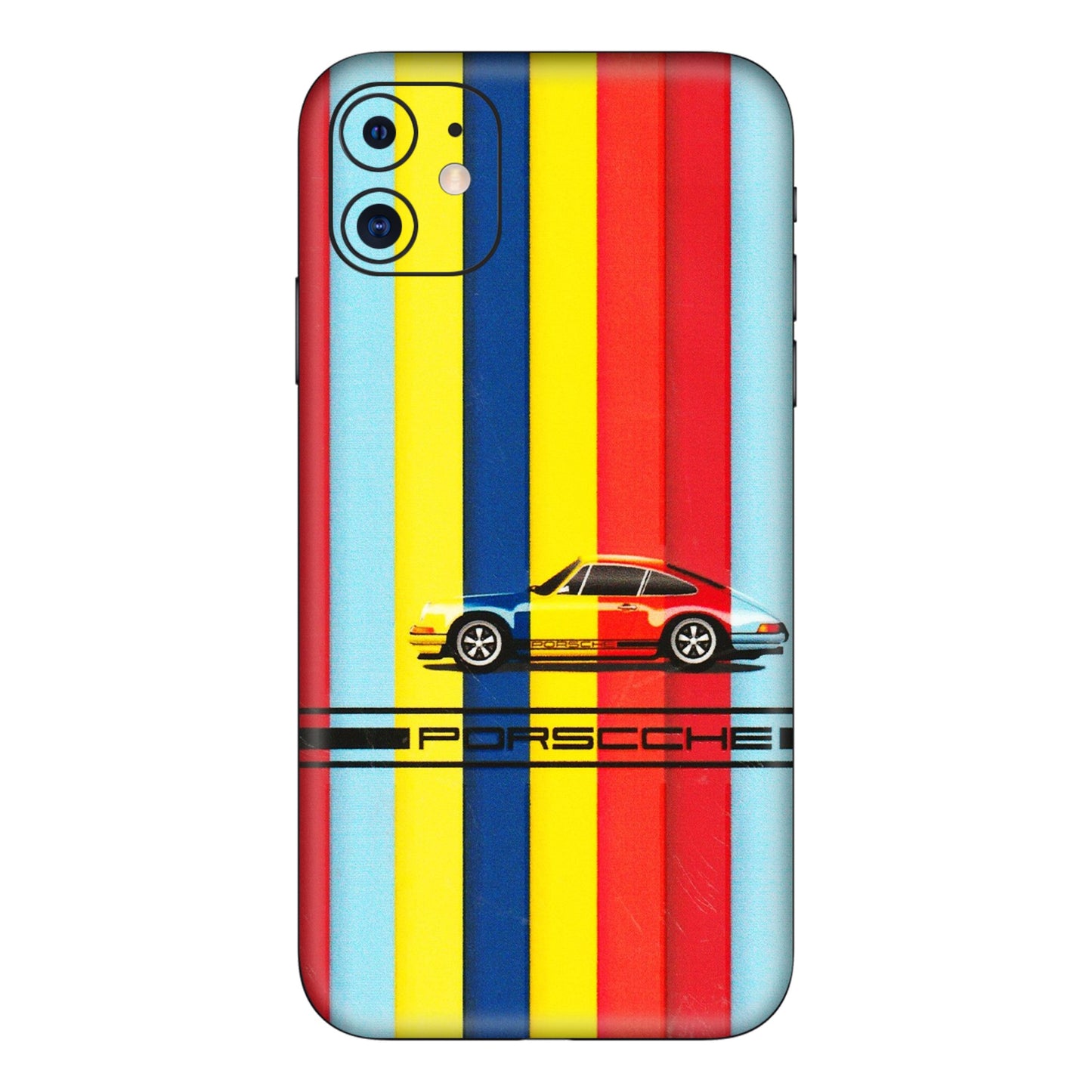 Apple iPhone Skins (All Models) - Multicolour Porche - 3D Embossed Finish (L-39) iPhone 11