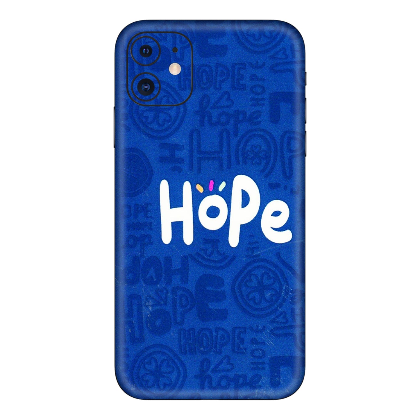 Apple iPhone Skins (All Models) - Hope Doodles Blue - 3D Embossed Finish (L-43) iPhone 11