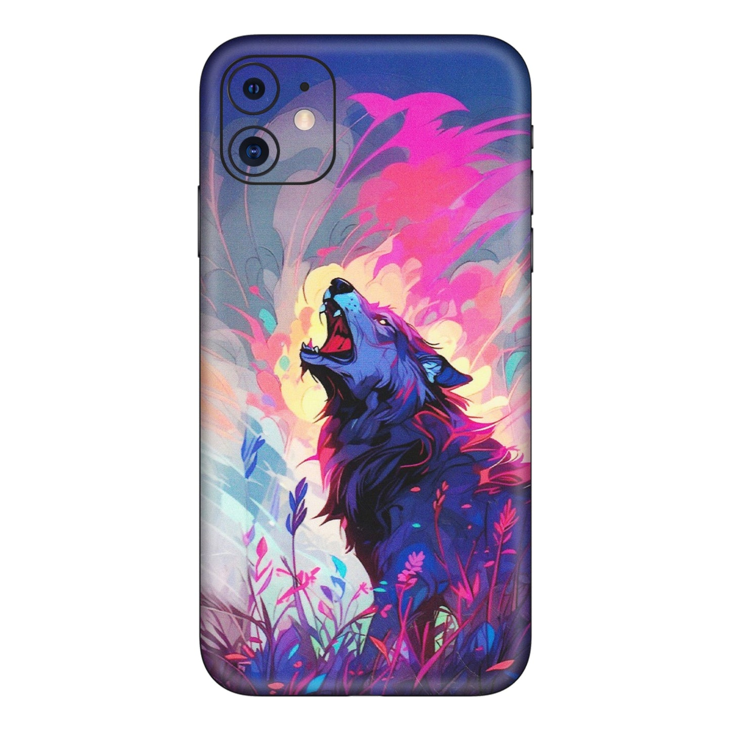 Apple iPhone Skins (All Models) - New Wild Wolf Abstract - Matte Finish (M-125) iPhone 11