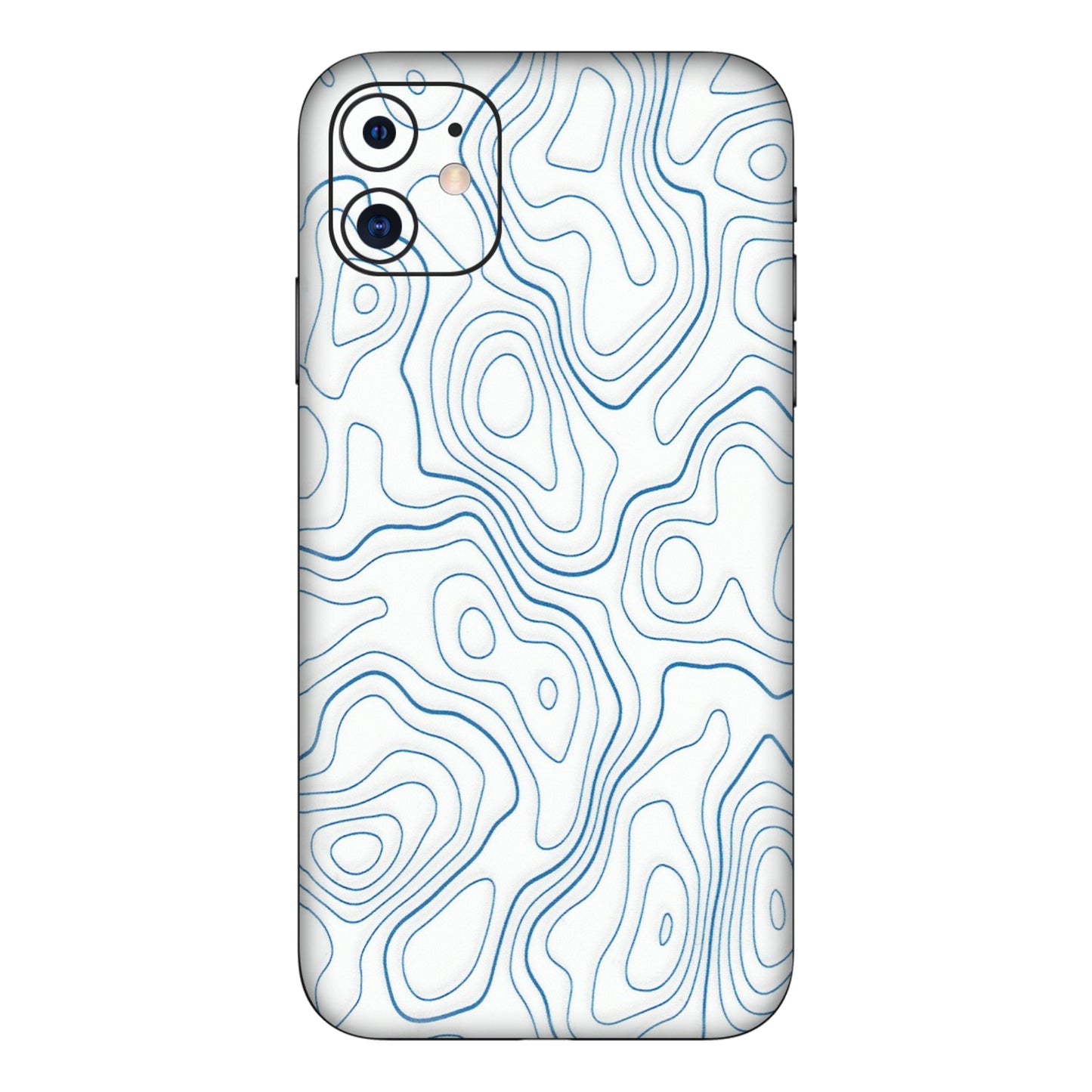 Apple iPhone Skins (All Models) - Blue And White Swirls - Matte Finish (M-139) iPhone 11