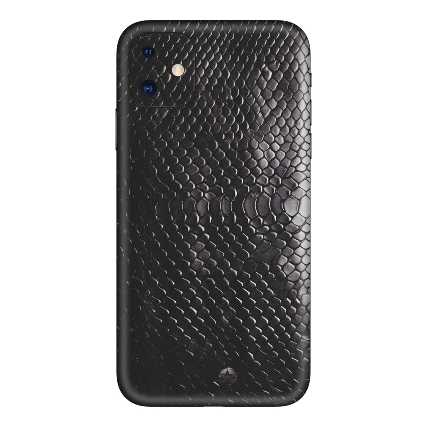 Apple iPhone Skins (All Models) - Black Snack Leather - Matte Finish (M-147) iPhone 11