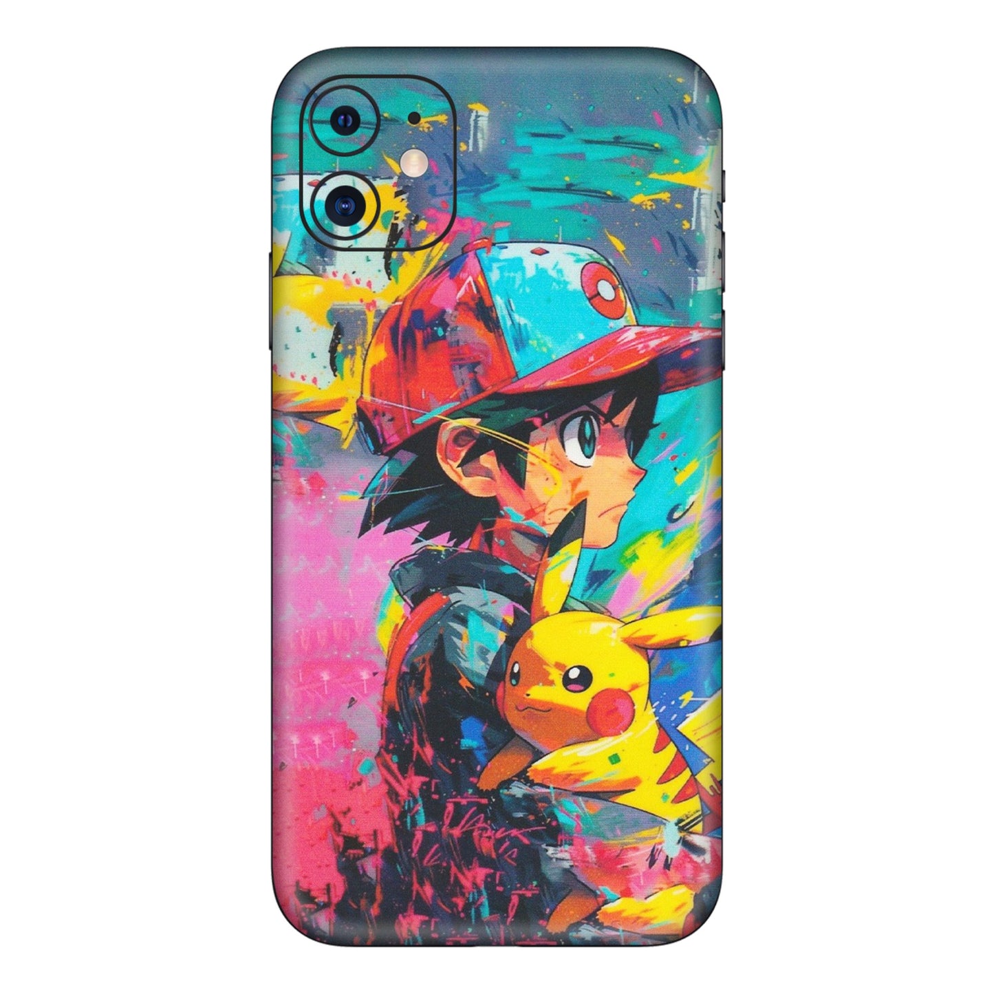 Apple iPhone Skins (All Models) - Ash & Pikachu - Matte Finish (M-26) iPhone 11