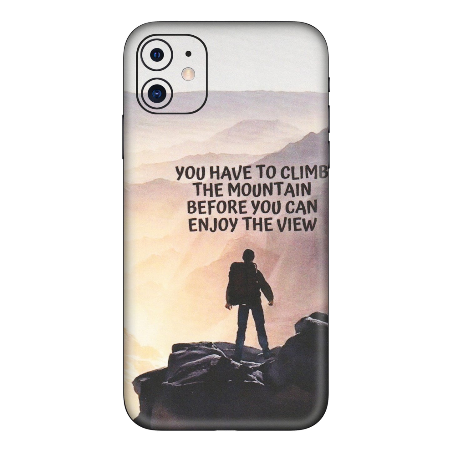 Apple iPhone Skins (All Models) - Motivational Hiking Mountain - Matte Finish (M-28) iPhone 11