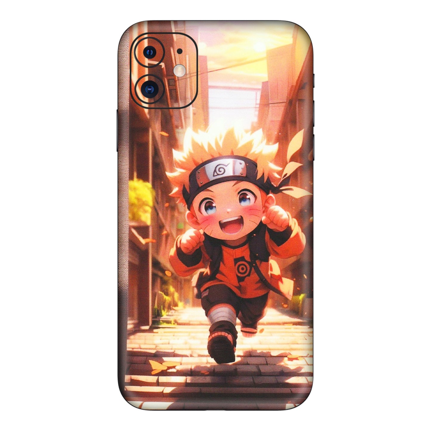 Apple iPhone Skins (All Models) - Naruto Cute Toon Running - Matte Finish (M-04) iPhone 11