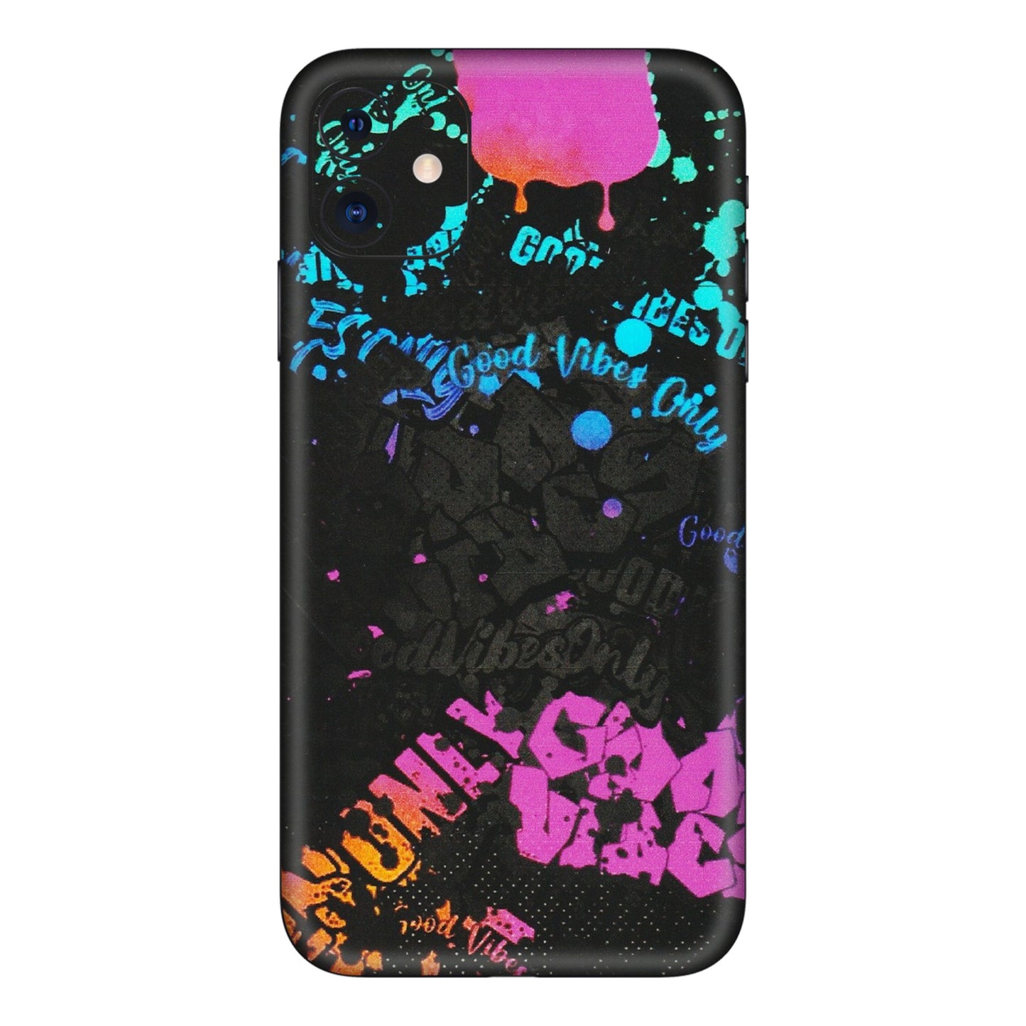 Apple iPhone Skins (All Models) - Majestic Black Vibes - Matte Finish (M-62) iPhone 11