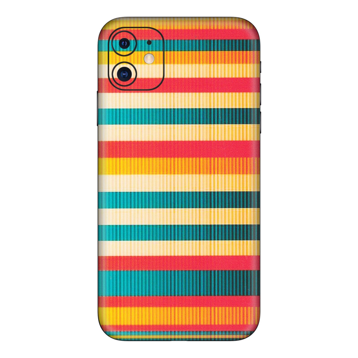 Apple iPhone Skins (All Models) - Colourful Stripes Soothing Effect - Matte Finish (M-86) iPhone 11