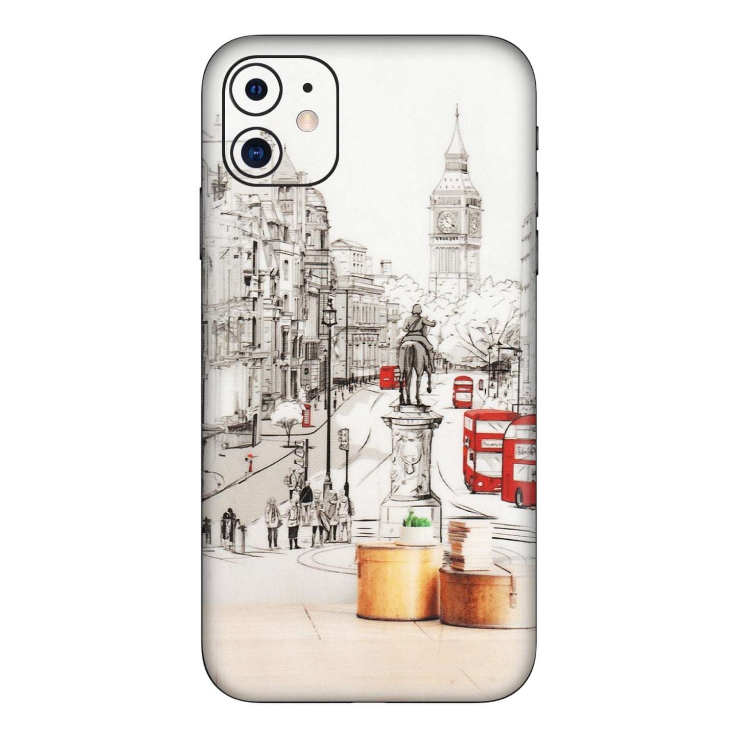 Apple iPhone Skins (All Models) - London Street - Transparent Finish (T-02) iPhone 11