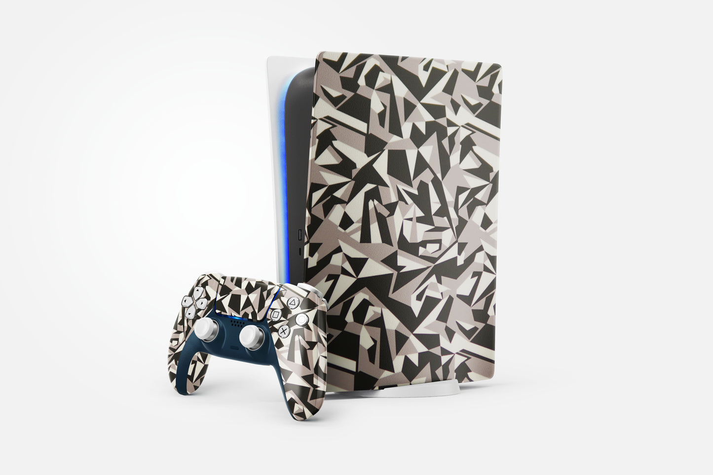 Colourfull Black And White Tiles Play Station 5 Matte Finish Skin