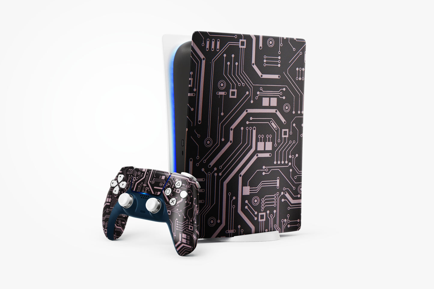 Black Tech Circuit Play Station 5 Matte Finish Skin