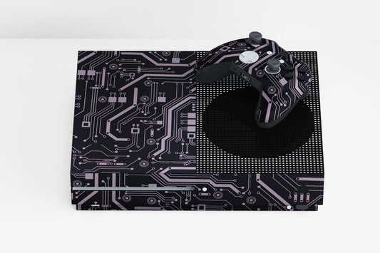 Xbox Series S Black Tech Circuit Matte Finish Skin