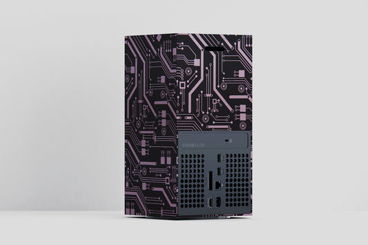 Xbox Series X Black Tech Circuit Matte Finish Skin